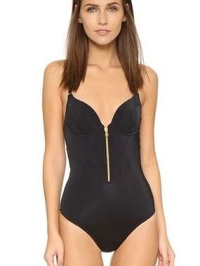 Agent Provocateur Sz M Allegra Black Classic One Piece Swimsuit